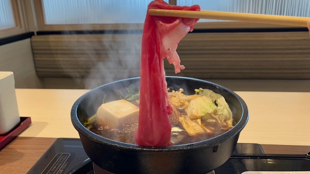 「焼肉きんぐ」のしゃぶしゃぶ食べ放題【ゆず庵】、1089円「すき焼きランチ」は肉が18センチ!!　大満足の内容は？の画像12