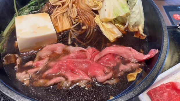 「焼肉きんぐ」のしゃぶしゃぶ食べ放題【ゆず庵】、1089円「すき焼きランチ」は肉が18センチ!!　大満足の内容は？の画像13