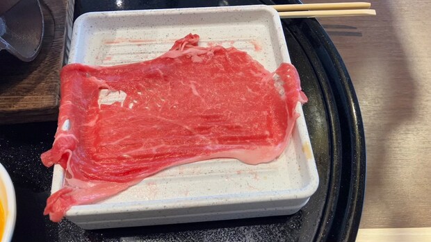 「焼肉きんぐ」のしゃぶしゃぶ食べ放題【ゆず庵】、1089円「すき焼きランチ」は肉が18センチ!!　大満足の内容は？の画像11