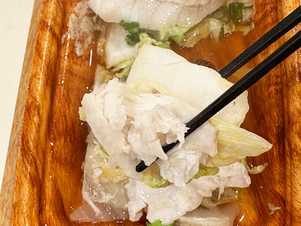 【角上魚類】レンチンで「爆食メニュー」完成！580円「タイの野菜蒸し」大きめカット4切れでジューシー！の画像9