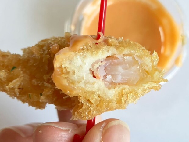 【角上魚類】えびフライ10個ぎっしり「500円おつまみ」が「激うま！」オーロラソースが合う！の画像9