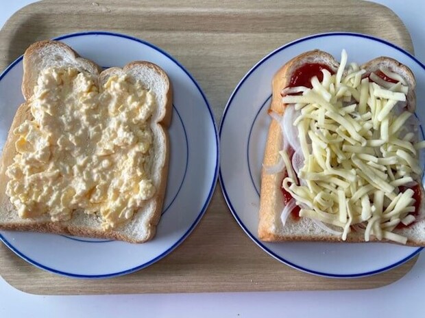 「完全にコメダ珈琲のヤツ！」【たっぷりたまごのピザトースト】レシピ作ったら、もはや本家と「なにが違う？」の画像7