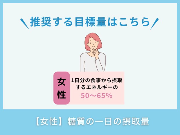 【女性】糖質の一日の摂取量