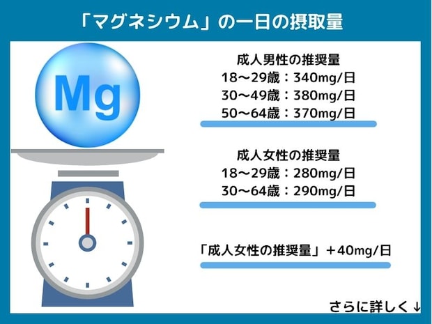 マグネシウムの一日の摂取量