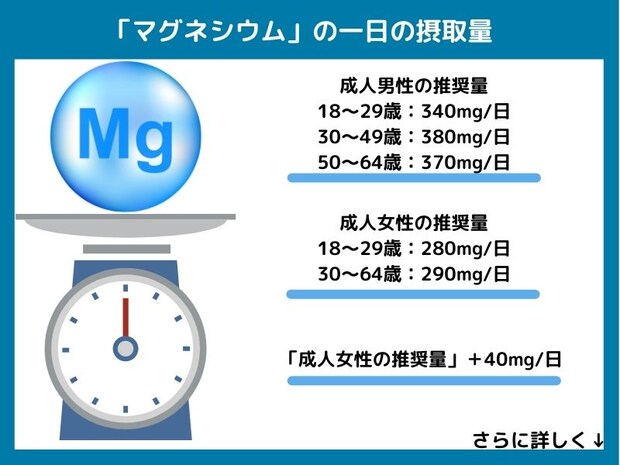 マグネシウムの一日の摂取量