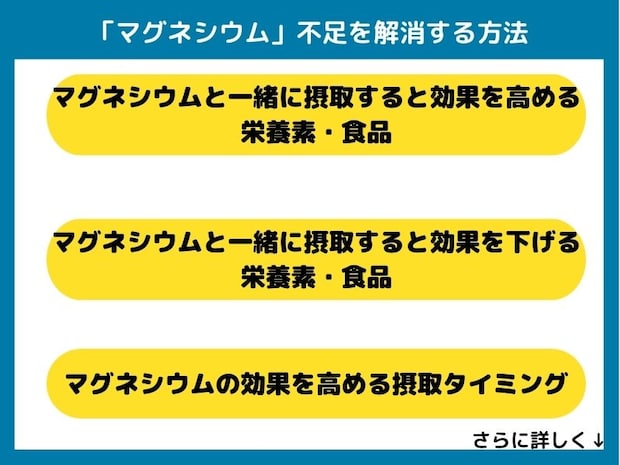 マグネシウムの効率的な摂取方法