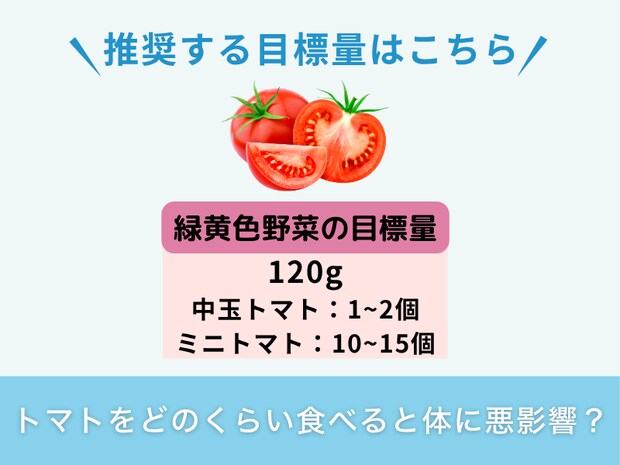トマトをどのくらい食べると体に悪影響？