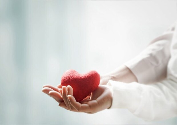 手の上にハート