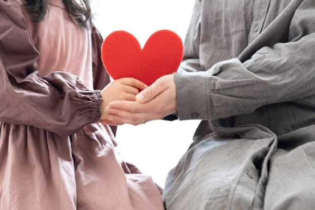 ハートを持つ親子