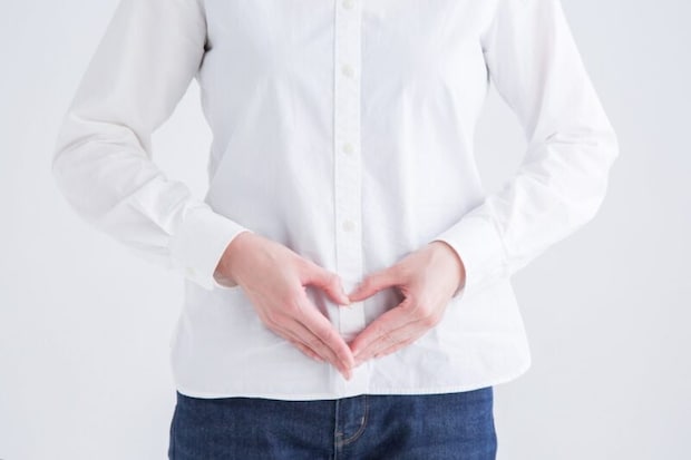 お腹にハートマーク