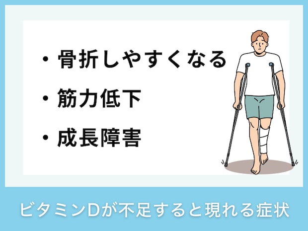 ビタミンDが不足すると現れる症状
