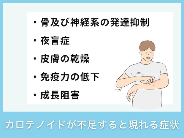 カロテノイドが不足すると現れる症状