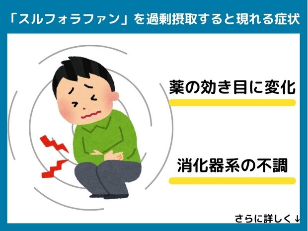 スルフォラファンを過剰摂取すると現れる症状