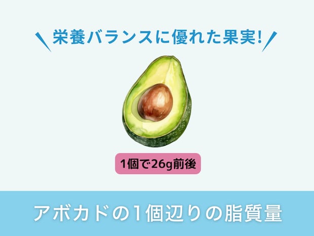 アボカドの1個辺りの脂質量