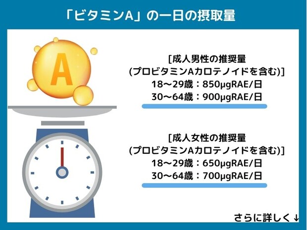 ビタミンAの一日の摂取量