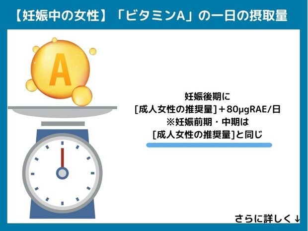 【妊娠中の女性】ビタミンAの一日の摂取量