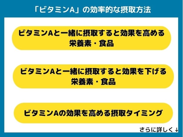 ビタミンAの効率的な摂取方法