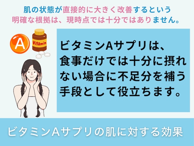 ビタミンAサプリの肌に対する効果