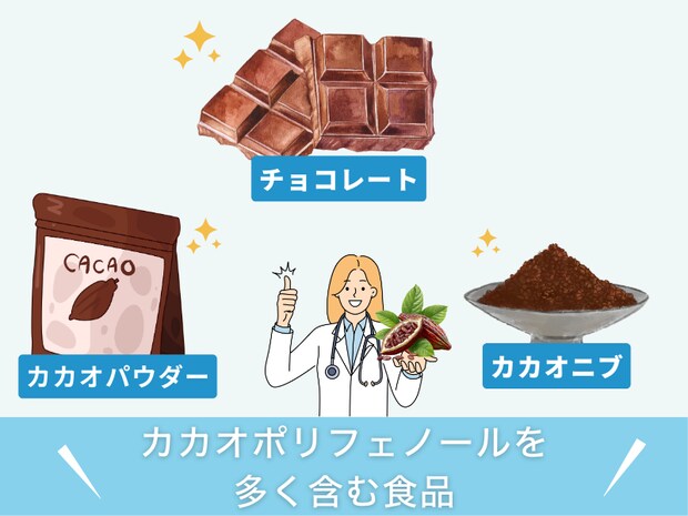 カカオポリフェノールを多く含む食品