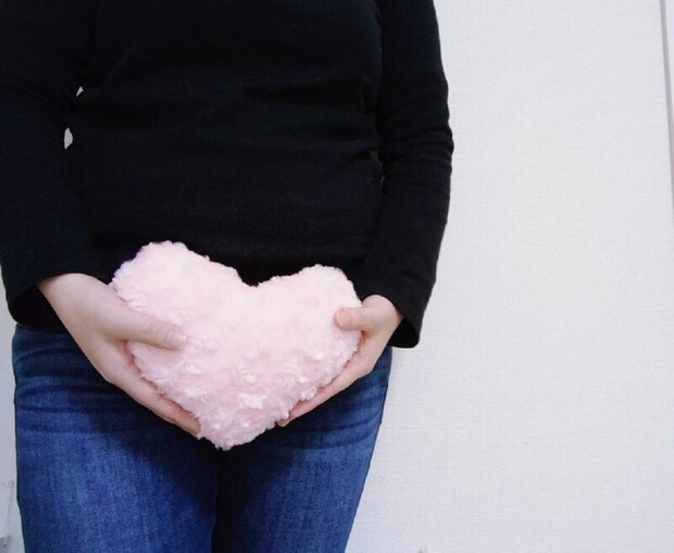 下腹部にハート左寄り