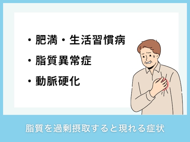 脂質を過剰摂取すると現れる症状