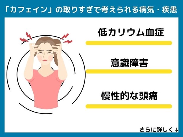 カフェインの取りすぎで考えられる病気・疾患