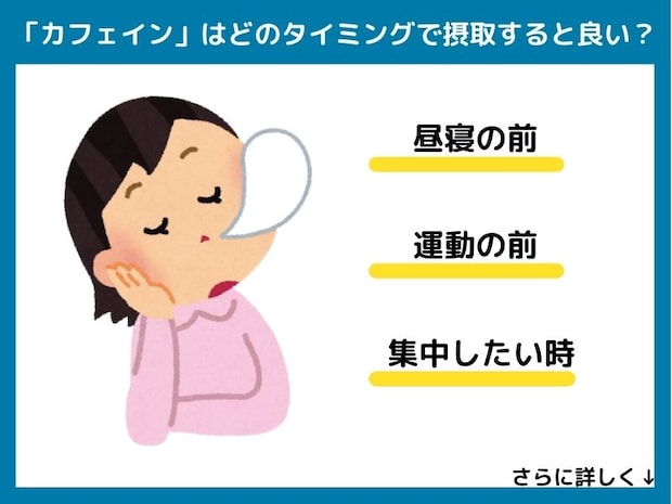 カフェインはどのタイミングで摂取すると良い？