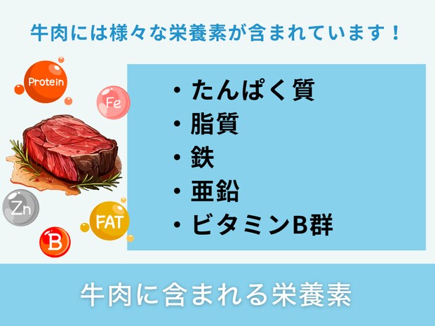 牛肉に含まれる栄養素