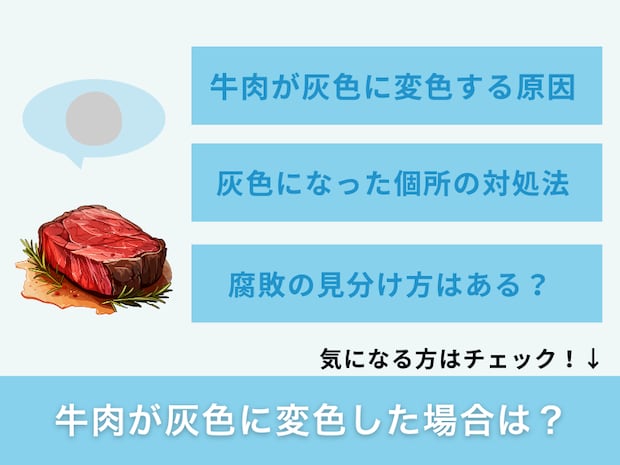 牛肉が灰色に変色した場合は？