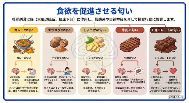 食欲を促進させる匂い