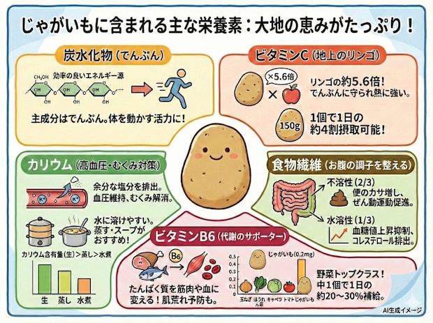 じゃがいもに含まれる栄養素