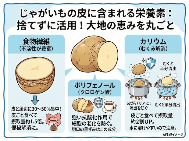 じゃがいもの皮に含まれる栄養素