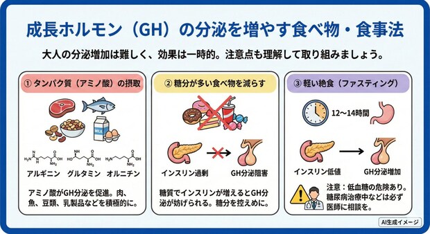 成長ホルモンの分泌を増やす食べ物