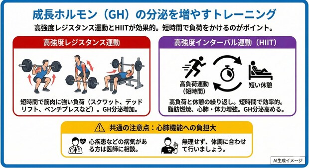 成長ホルモンの分泌を増やすトレーニング
