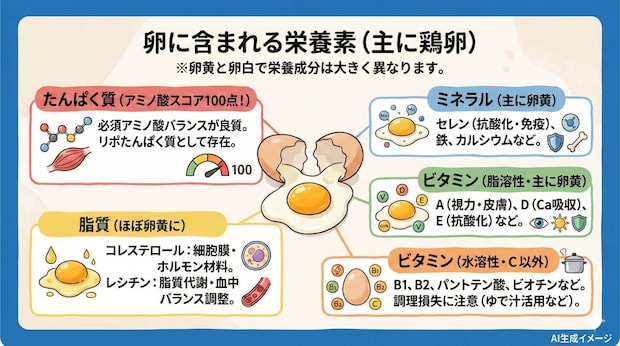 卵に含まれる栄養素