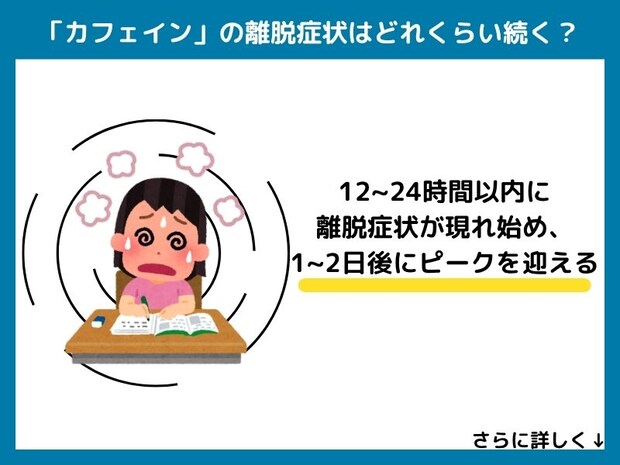 カフェインの離脱症状はどれくらい続く?