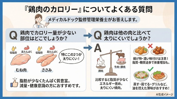 「鶏肉のカロリー」についてよくある質問