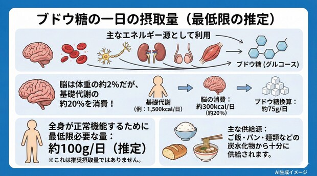 ブドウ糖の一日の摂取量
