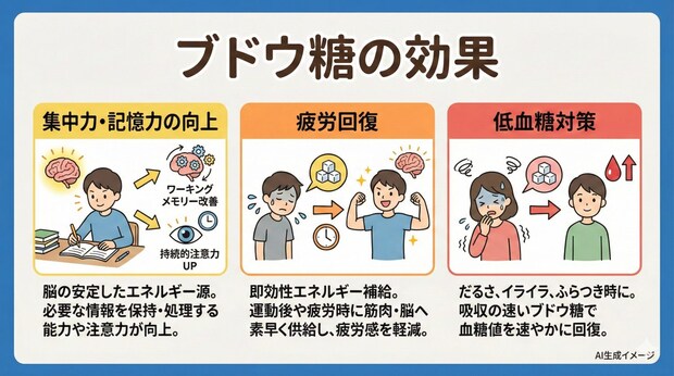 ブドウ糖の効果