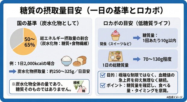 糖質の一日の摂取量