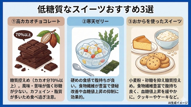 低糖質なスイーツランキング