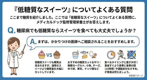 「低糖質なスイーツ」についてよくある質問
