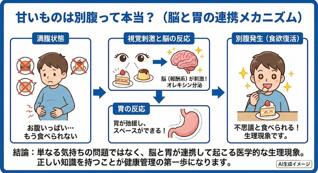甘いものは別腹って言うけど本当なの？
