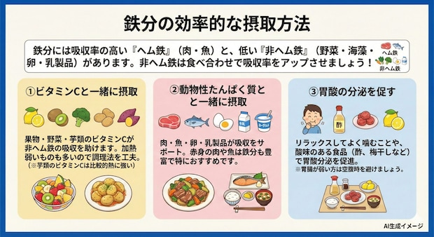 鉄分の効率的な摂取方法