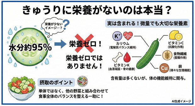 きゅうりに栄養がないのは本当？