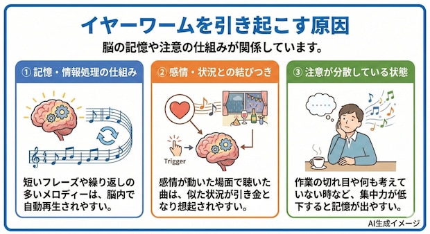 イヤーワームを引き起こす原因
