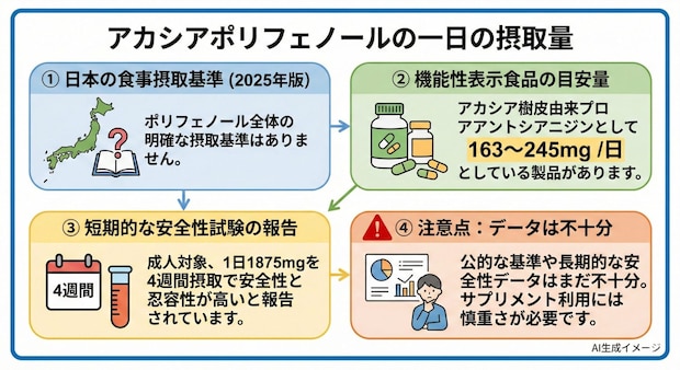 アカシアポリフェノールの一日の摂取量
