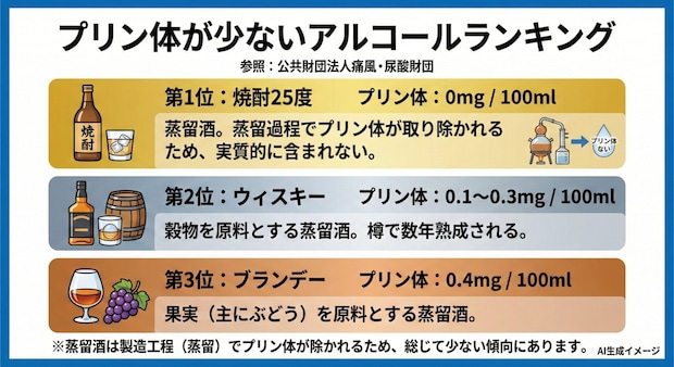 プリン体が少ないアルコール