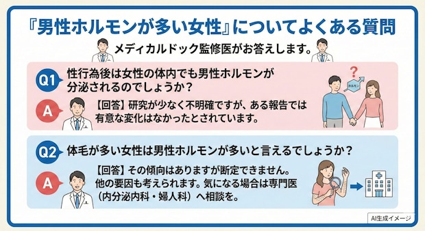 「男性ホルモンが多い女性」についてよくある質問