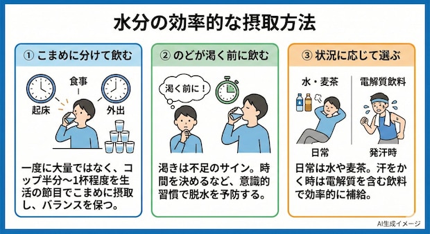 水分の効率的な摂取方法